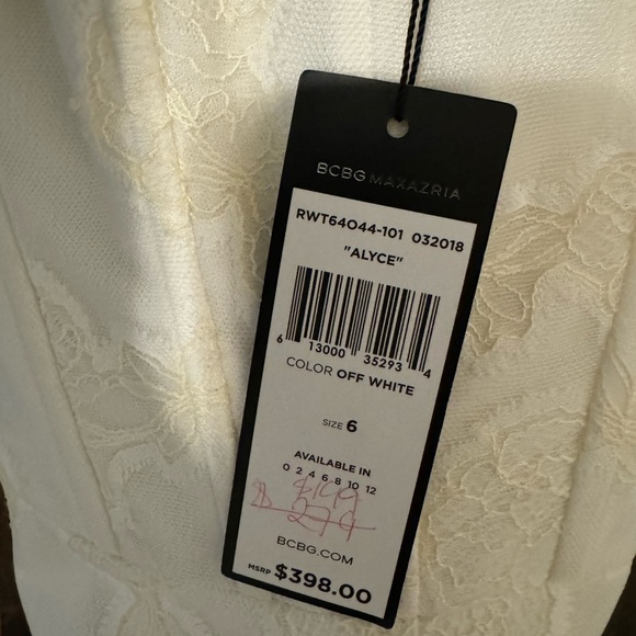 NWT BCBG Off white “Alyce” dress - Picture 4 of 4
